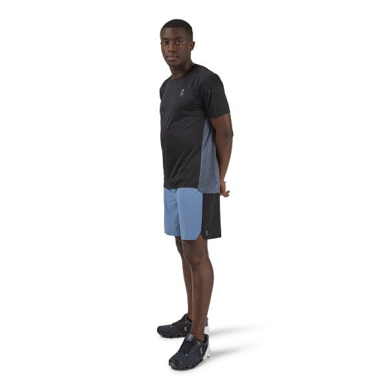 Men's On Running Lightweight 2 Shorts Blue / Black | 6251403_MY