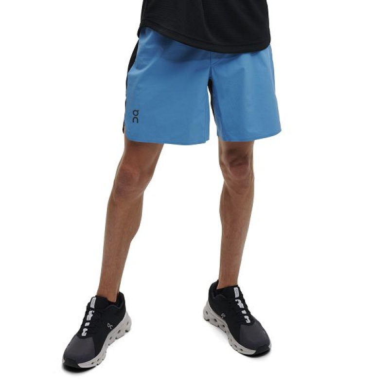 Men\'s On Running Lightweight 2 Shorts Blue / Black | 4123950_MY