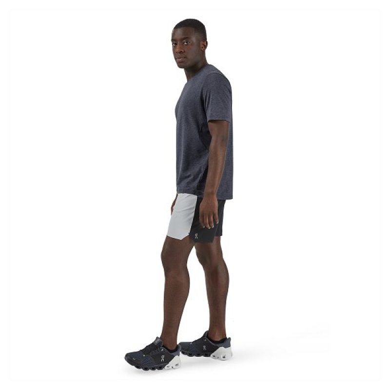 Men's On Running Lightweight 2 Shorts Grey / Black | 3168579_MY