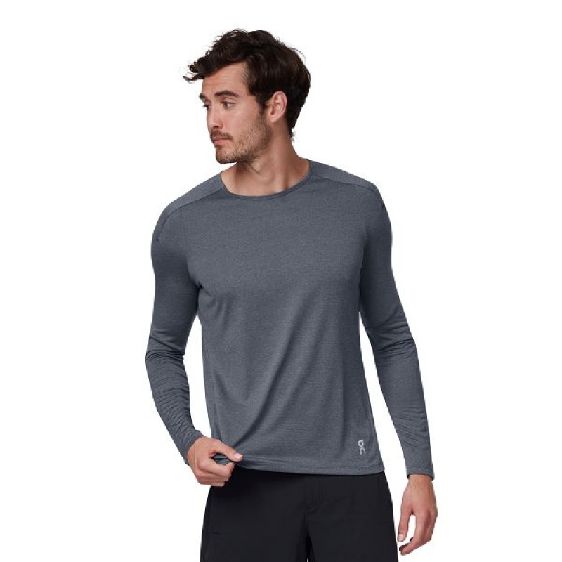 Men\'s On Running Long-T T Shirts Grey | 1639240_MY