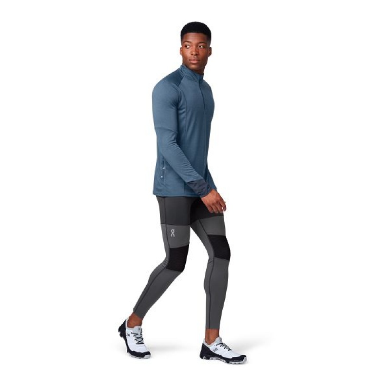 Men's On Running Long 1 Pants Black / Grey | 5260941_MY