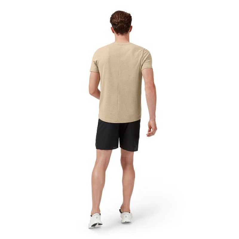 Men's On Running On-T 1 T Shirts Brown | 2087436_MY