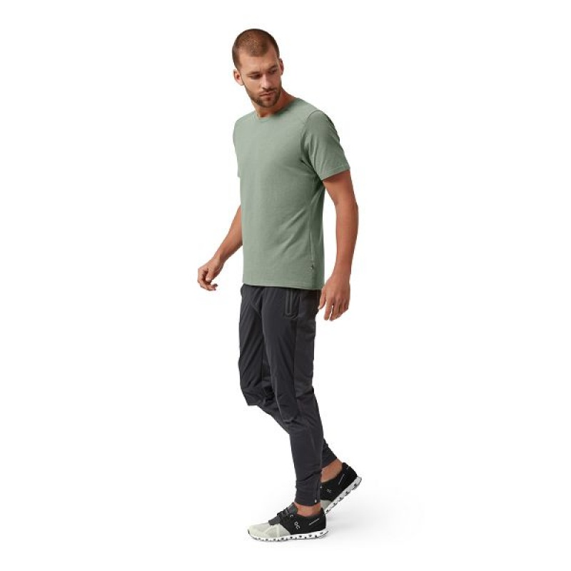 Men's On Running On-T 1 T Shirts Green | 4167023_MY