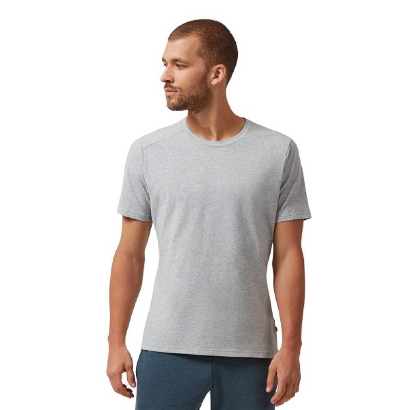 Men\'s On Running On-T 1 T Shirts Grey | 9416758_MY