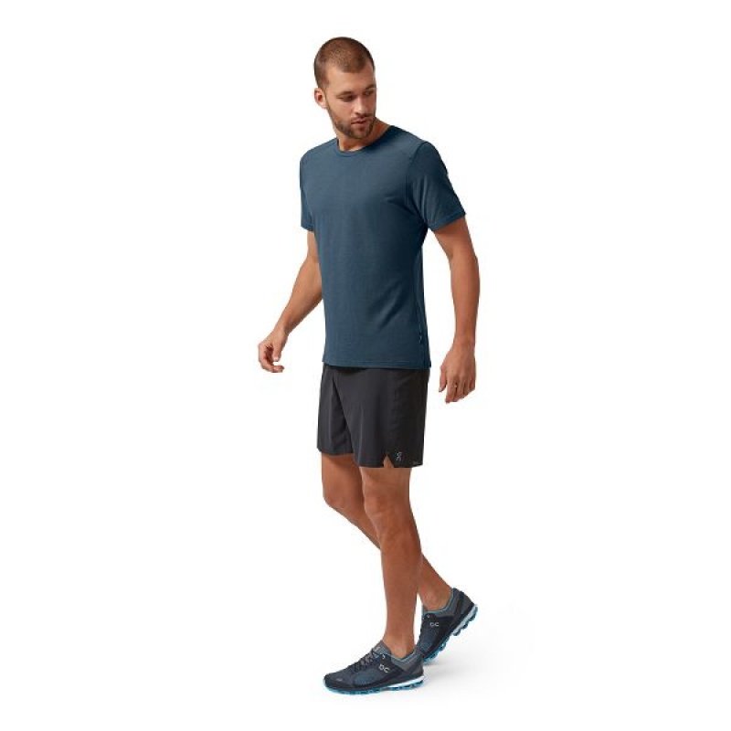 Men's On Running On-T 1 T Shirts Navy | 2837951_MY