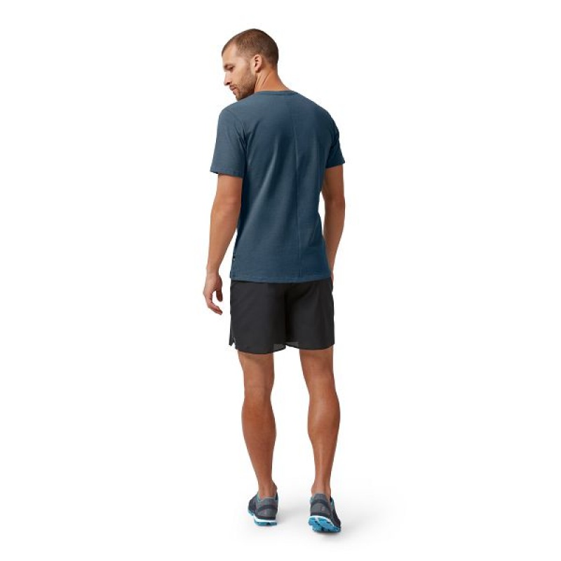 Men's On Running On-T 1 T Shirts Navy | 2837951_MY