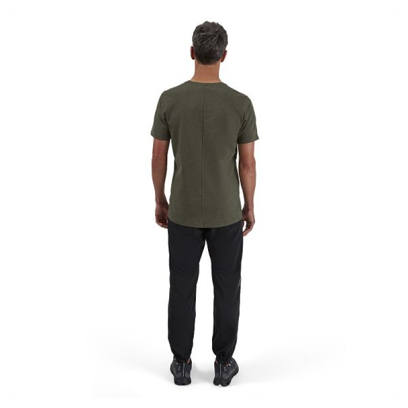 Men's On Running On-T 1 T Shirts Olive | 327491_MY