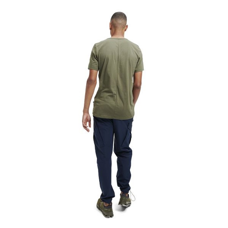 Men's On Running On-T 2 T Shirts Olive | 2165893_MY