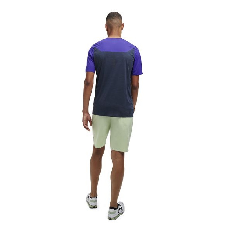 Men's On Running Performance-T 2 T Shirts Navy | 3796408_MY