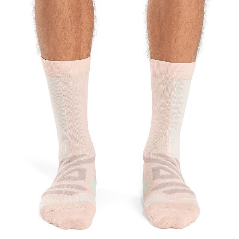 Men's On Running Performance High Socks Pink / Green | 5607832_MY