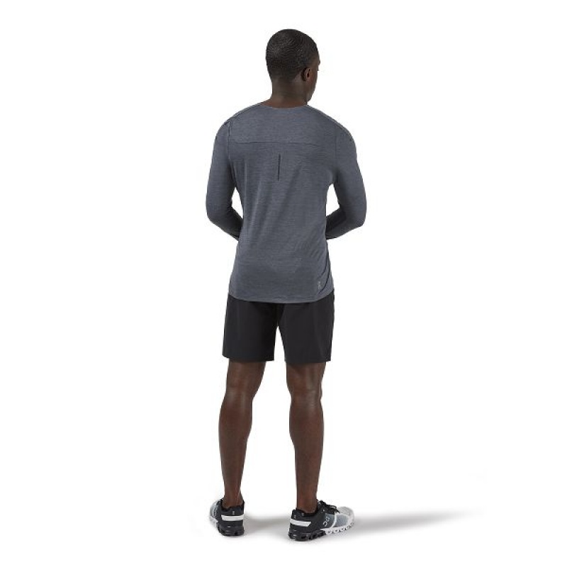 Men's On Running Performance Long-T T Shirts Dark Grey | 1907425_MY