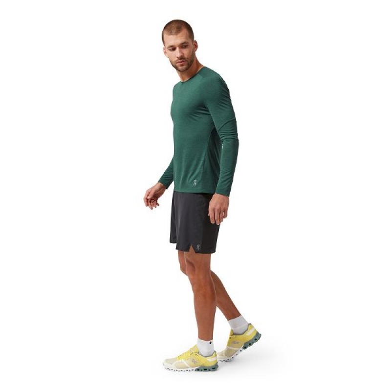 Men's On Running Performance Long-T T Shirts Green | 7186094_MY