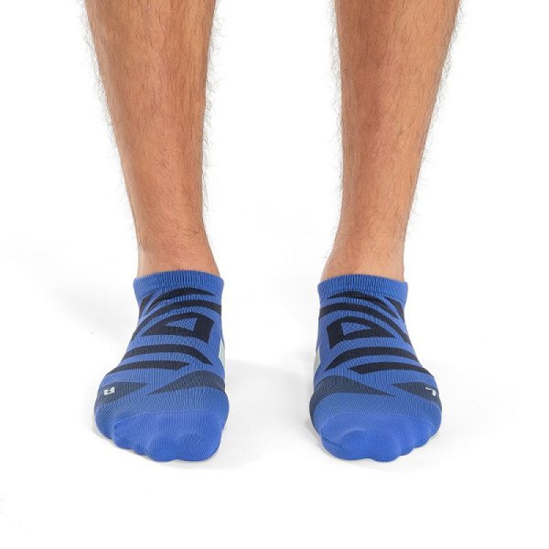 Men's On Running Performance Low Socks Blue | 7516948_MY