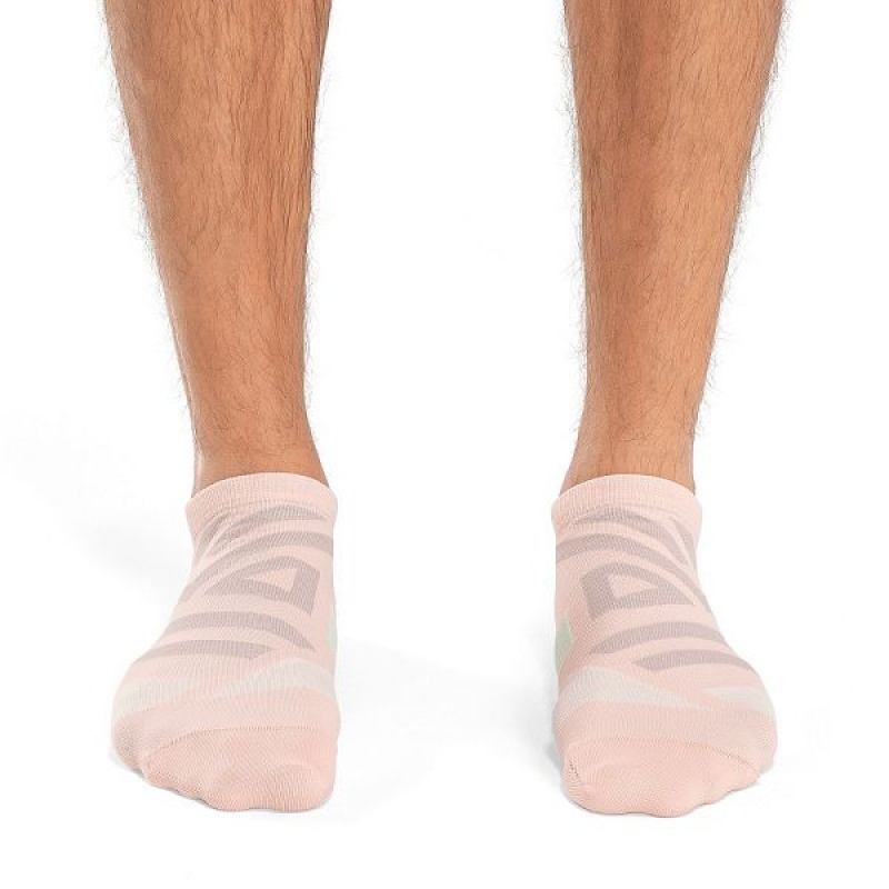 Men's On Running Performance Low Socks Pink / Green | 9671053_MY