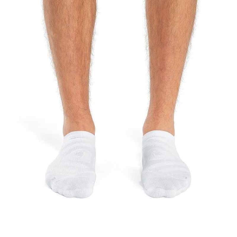 Men's On Running Performance Low Socks White | 8427056_MY