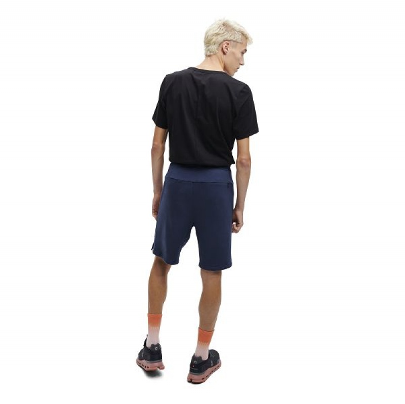 Men's On Running Sweat Shorts Navy | 7216548_MY