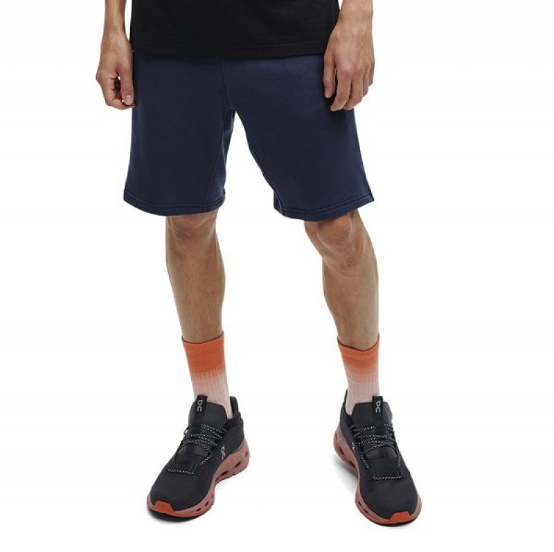 Men\'s On Running Sweat Shorts Navy | 7216548_MY