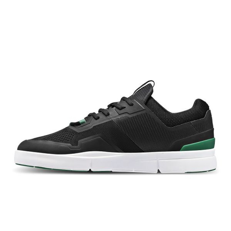 Men's On Running THE ROGER Spin Sneakers Black / Green | 673491_MY