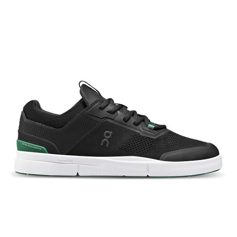 Men\'s On Running THE ROGER Spin Sneakers Black / Green | 673491_MY