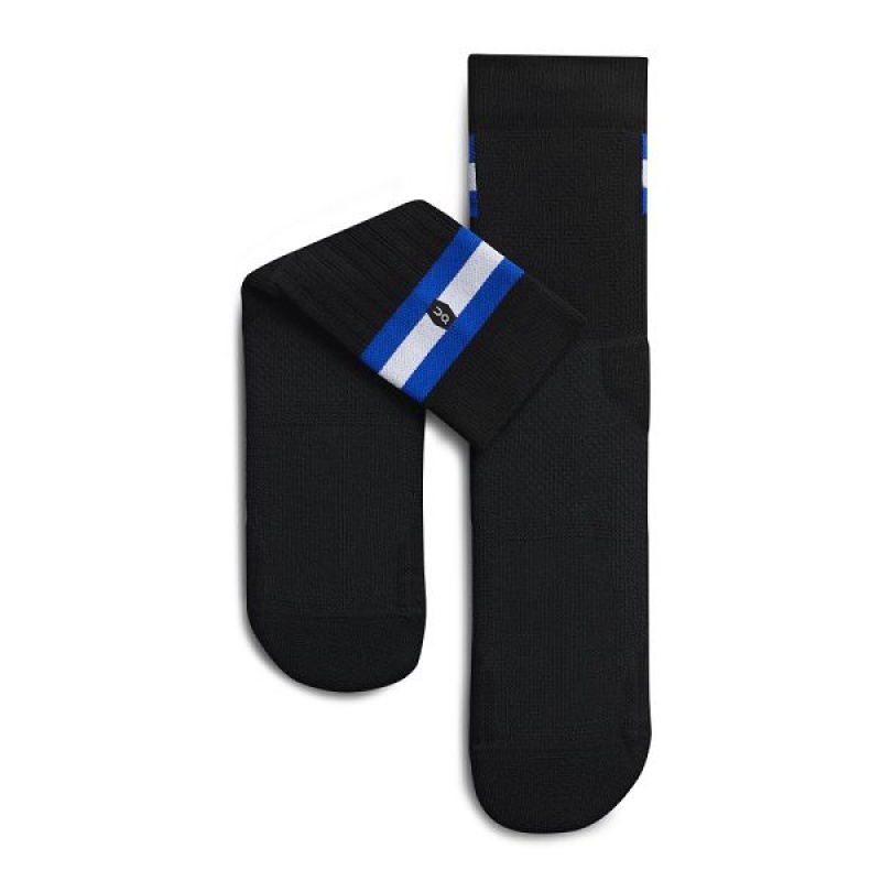 Men's On Running Tennis Socks Black / Indigo | 2873645_MY