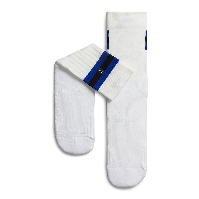 Men's On Running Tennis Socks White / Indigo | 3427015_MY