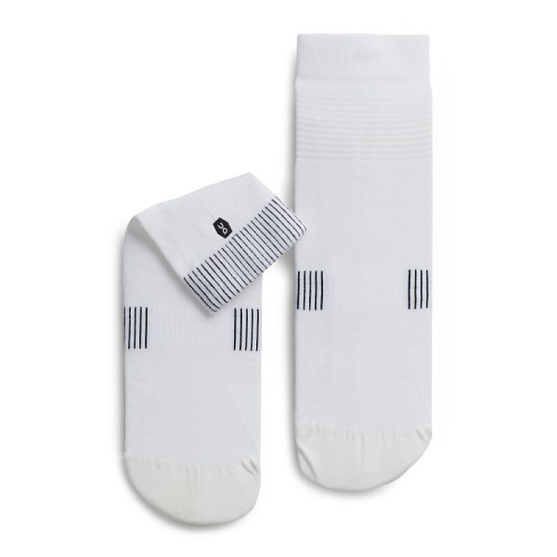 Men's On Running Ultralight Mid Socks White / Black | 3251467_MY