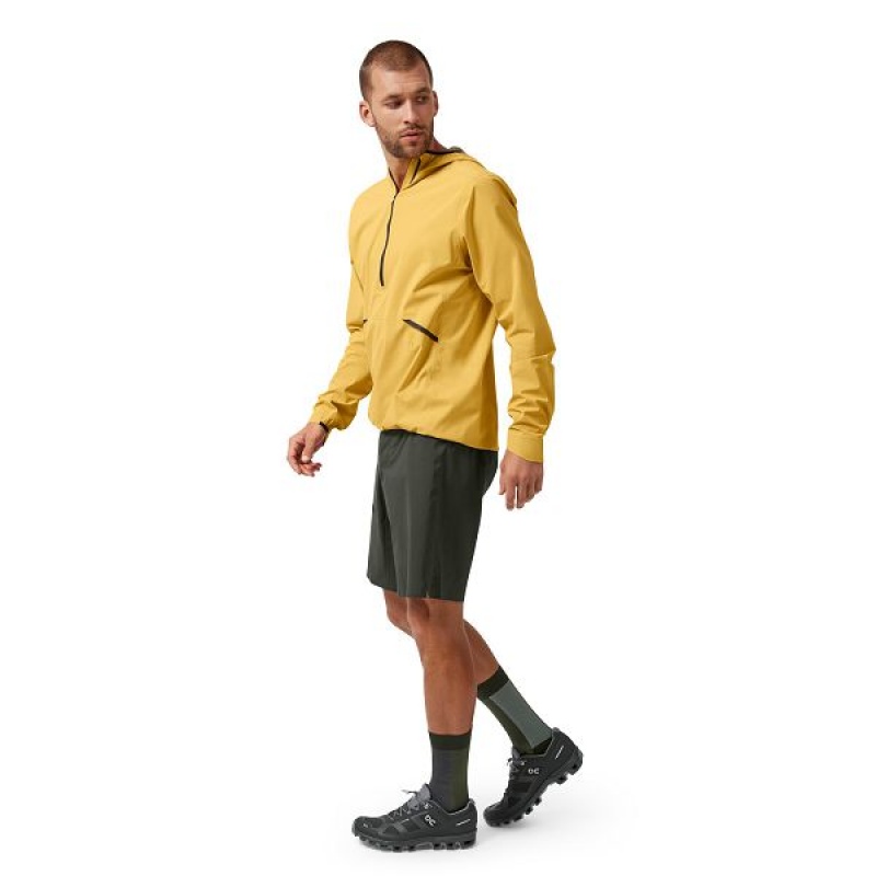 Men's On Running Waterproof Anorak Jackets Mustard | 5407361_MY