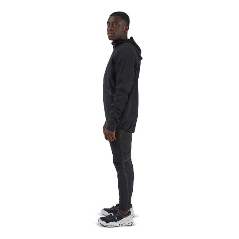 Men's On Running Waterproof Anorak Jackets Black | 8402935_MY