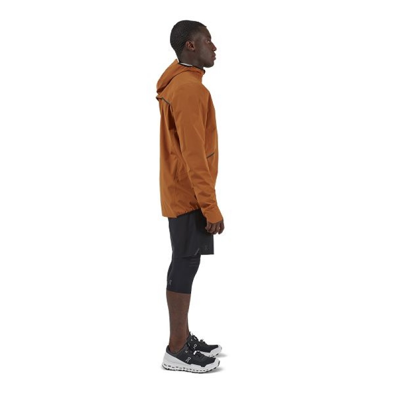 Men's On Running Waterproof Anorak Jackets Brown | 7152034_MY