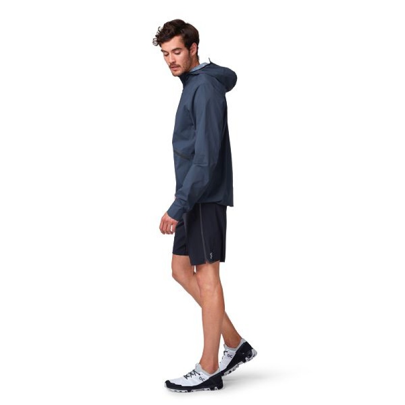 Men's On Running Waterproof Anorak Jackets Navy | 5489360_MY