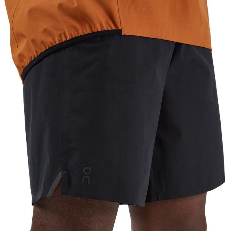 Men's On Running Waterproof Shorts Black | 8325746_MY