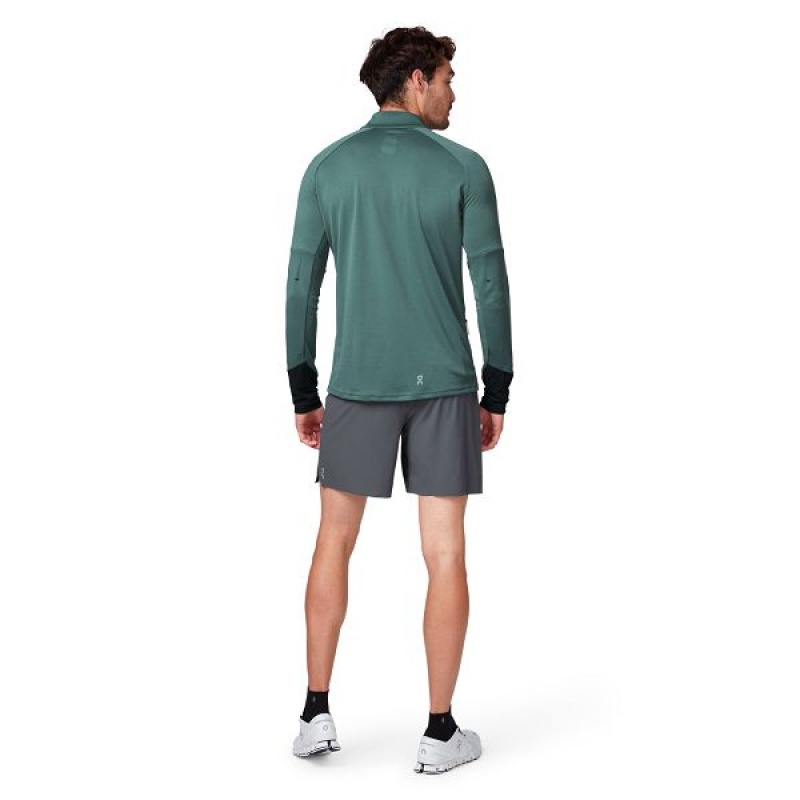 Men's On Running Weather 2 Shirts Olive | 8193024_MY