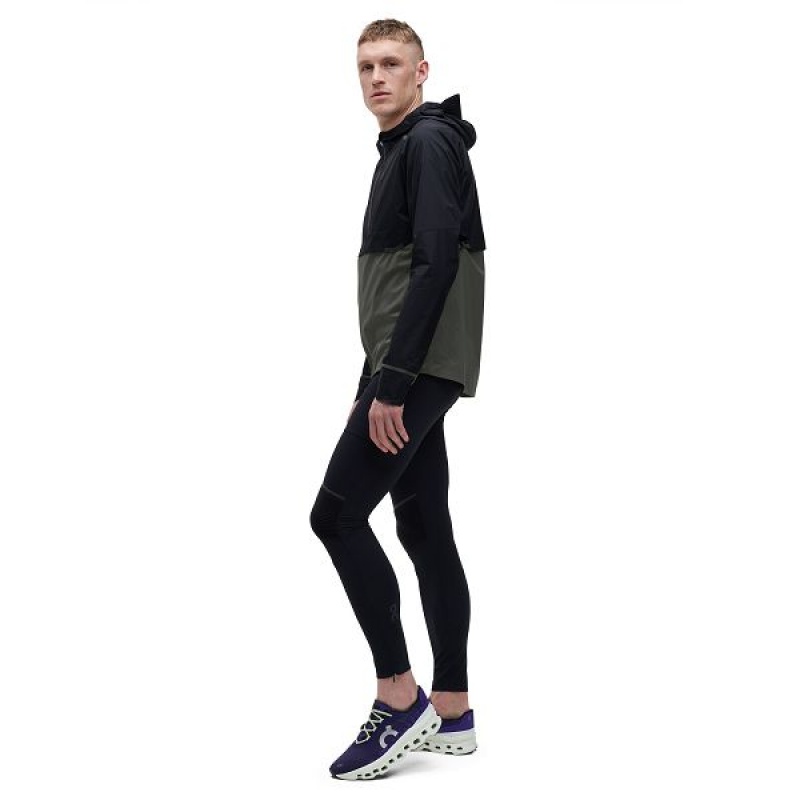 Men's On Running Weather Jackets Black / Grey | 2637049_MY