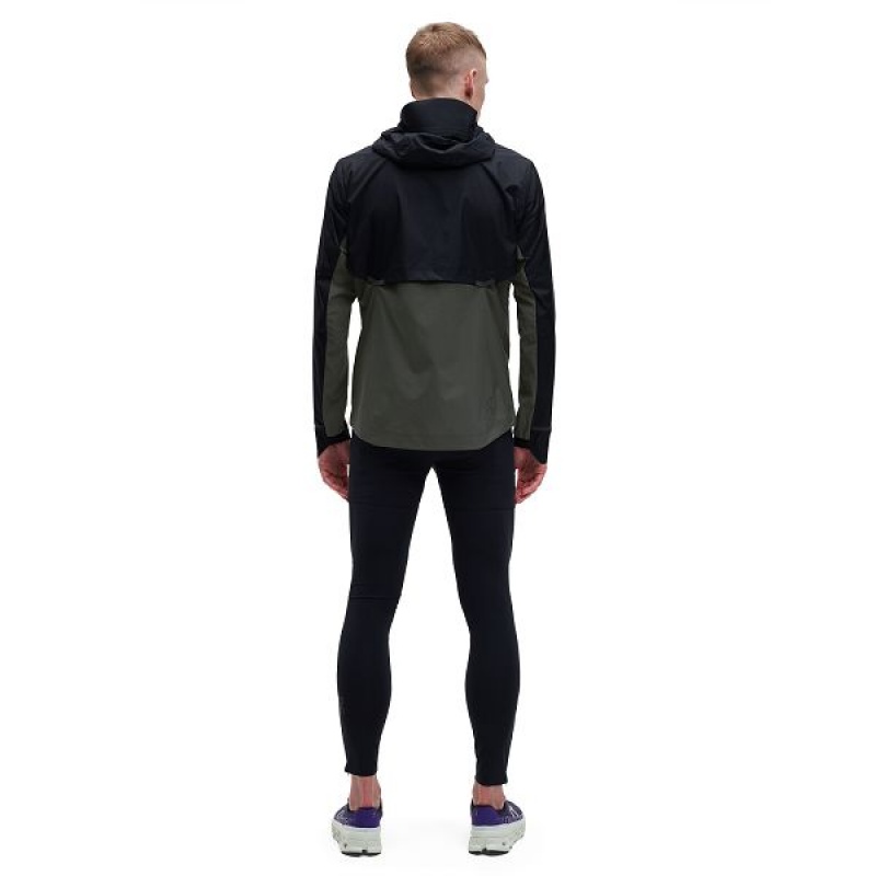 Men's On Running Weather Jackets Black / Grey | 2637049_MY