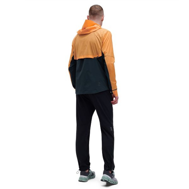 Men's On Running Weather Jackets Mango / Navy | 549362_MY