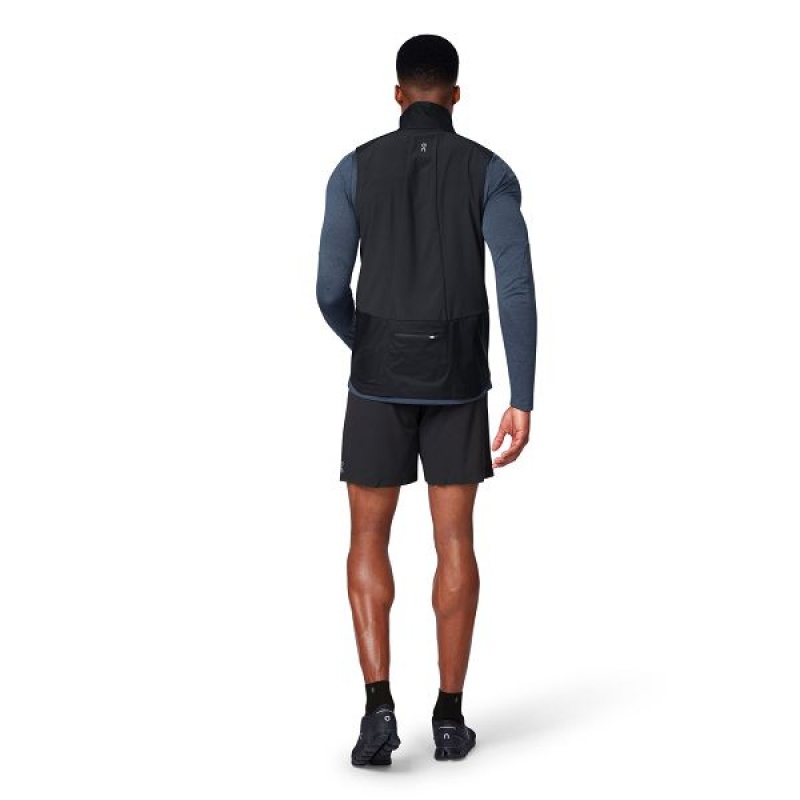 Men's On Running Weather Vest Black | 2057463_MY