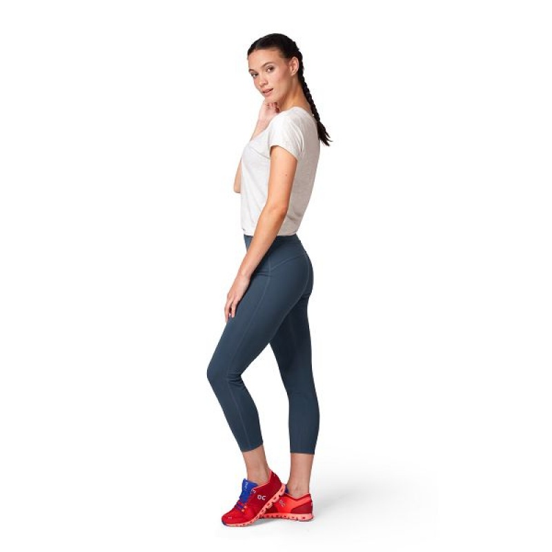 Women's On Running 7/8 Pants Navy | 8703924_MY