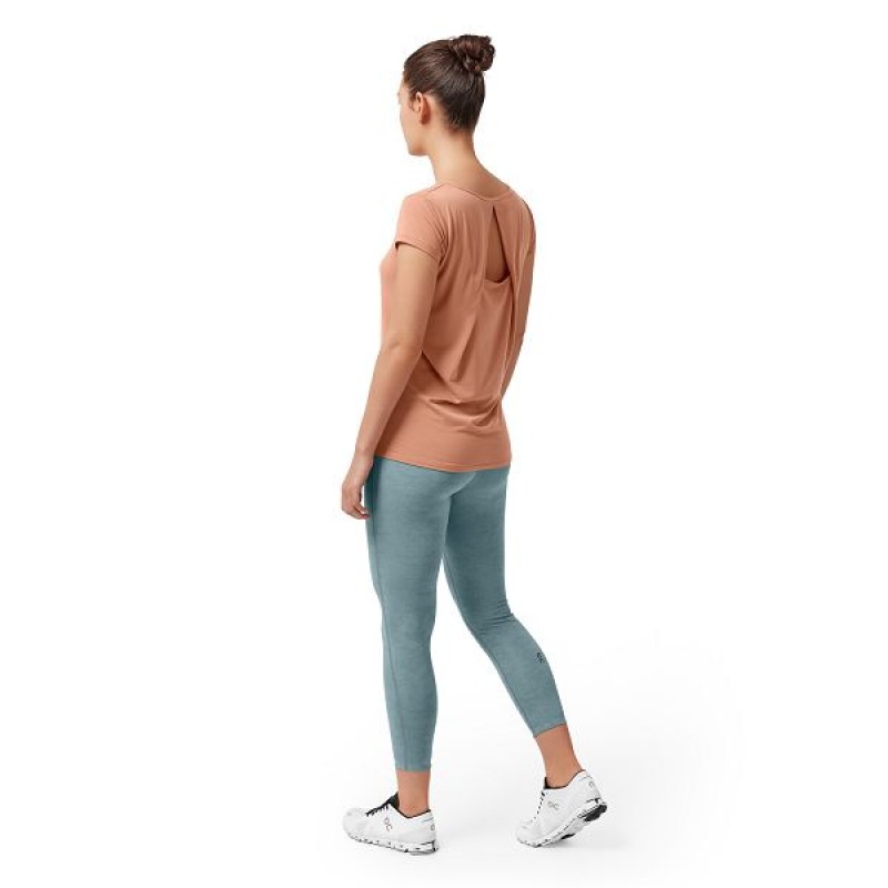 Women's On Running Active-T Breathe T Shirts Apricot | 3908761_MY