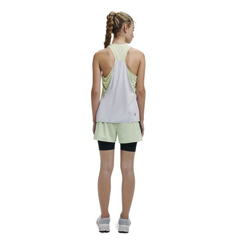 Women's On Running Active Shorts Green / Black | 6219584_MY