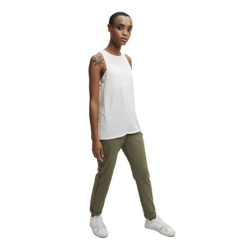 Women's On Running Active Tanks White | 9435786_MY