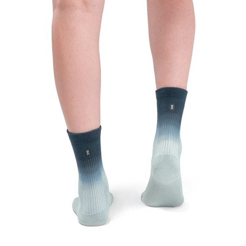 Women's On Running All-Day Socks Green / Navy | 896172_MY