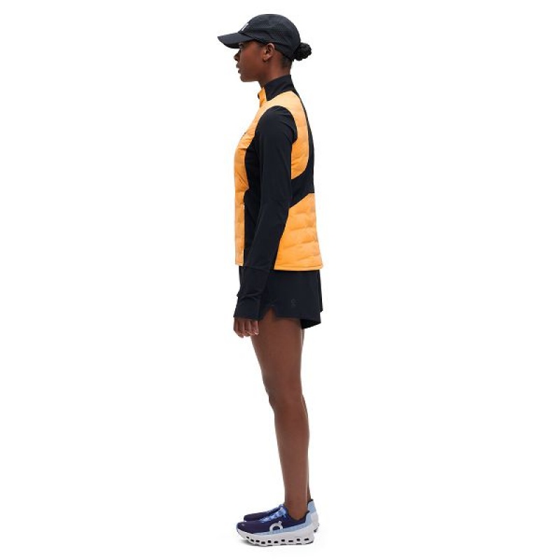 Women's On Running Climate Jackets Mango / Black | 7165408_MY