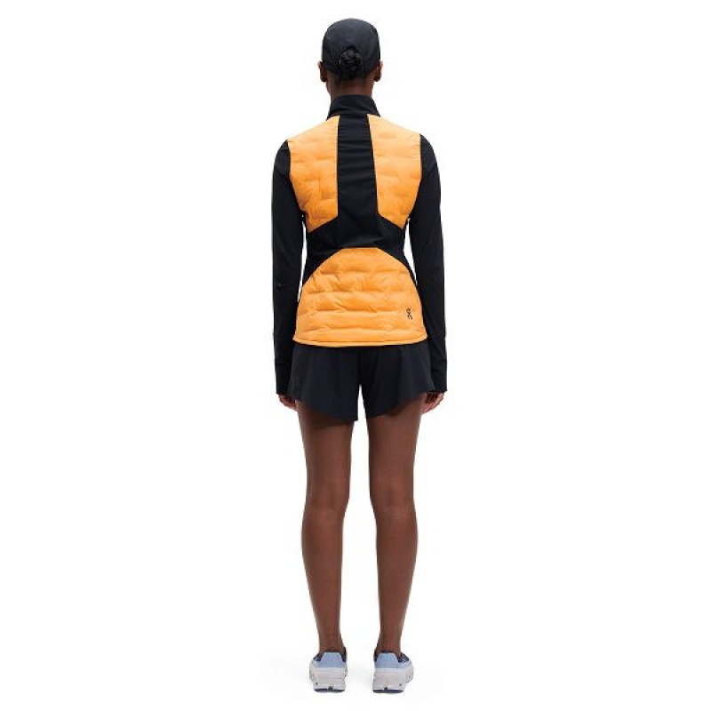 Women's On Running Climate Jackets Mango / Black | 7165408_MY