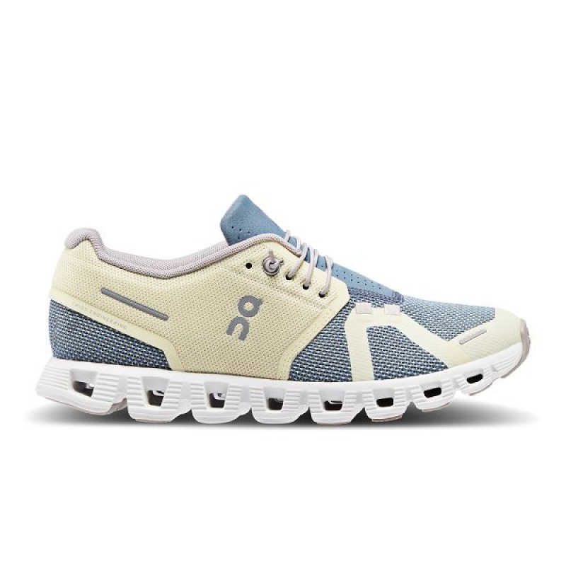 Women\'s On Running Cloud 5 Combo Sneakers Beige / Blue | 1846270_MY