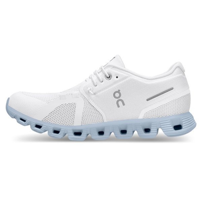 Women's On Running Cloud 5 Sneakers White / Blue | 5230681_MY