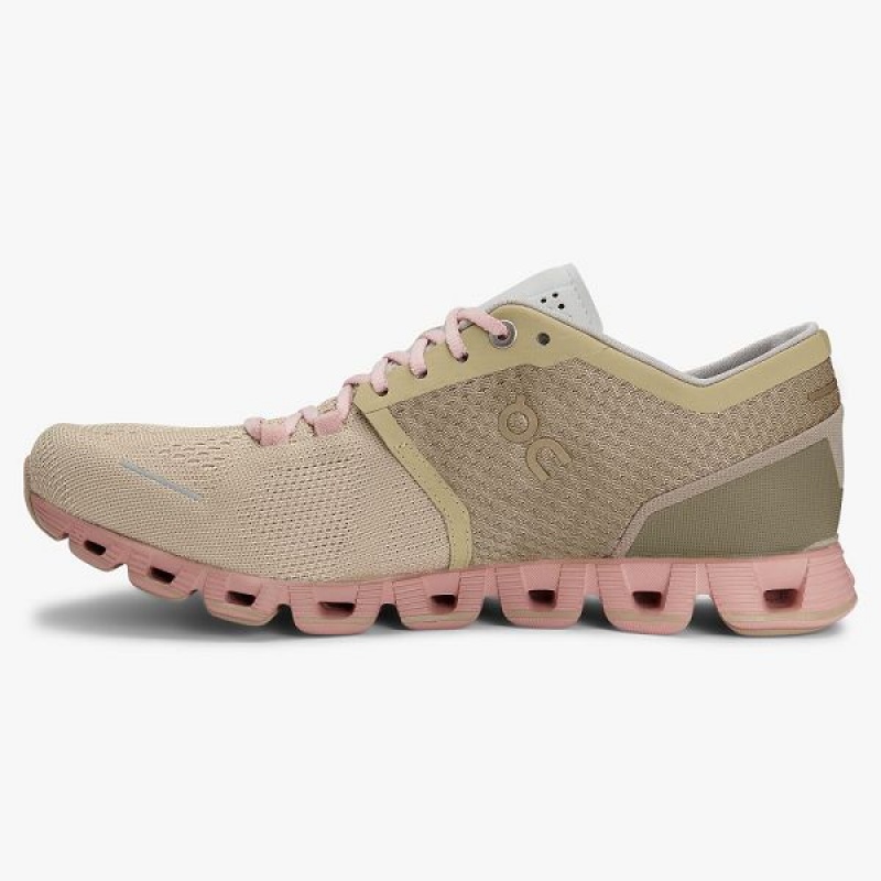 Women's On Running Cloud X 1 Training Shoes Brown / Rose | 175826_MY