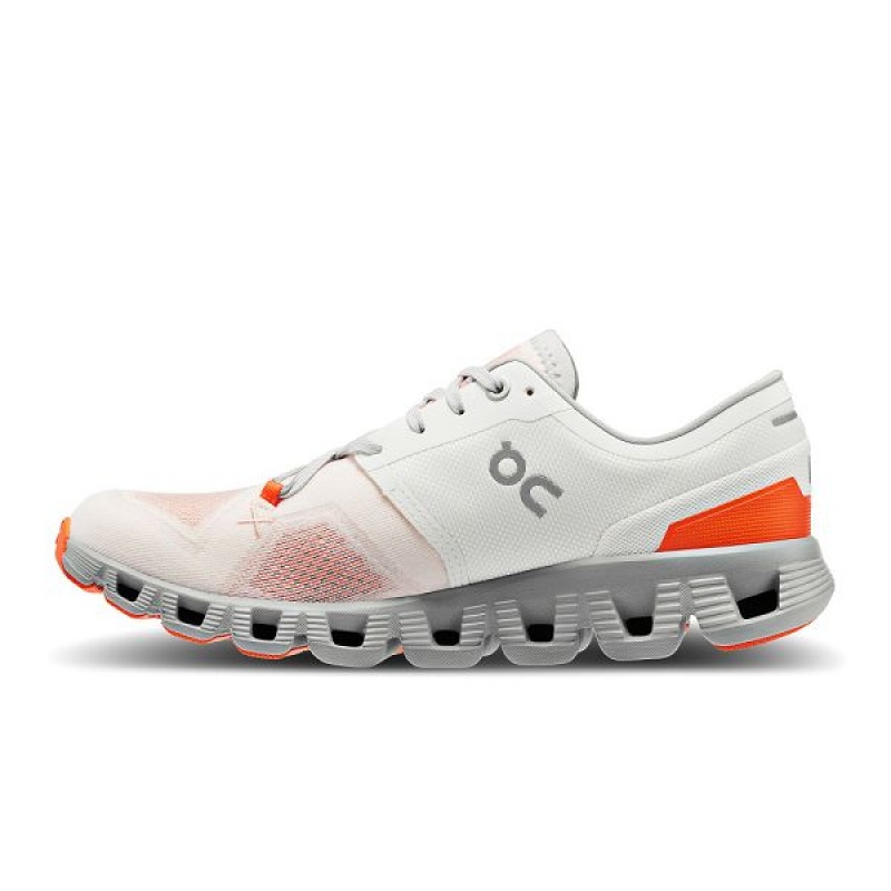 Women's On Running Cloud X 3 Road Running Shoes White | 4832159_MY