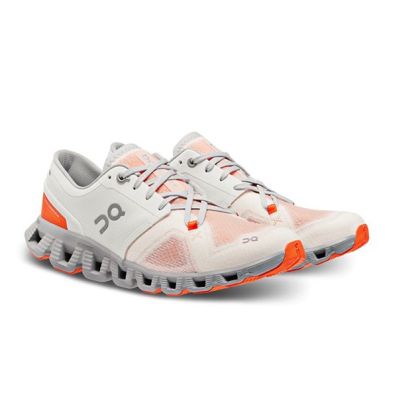 Women's On Running Cloud X 3 Road Running Shoes White | 4832159_MY