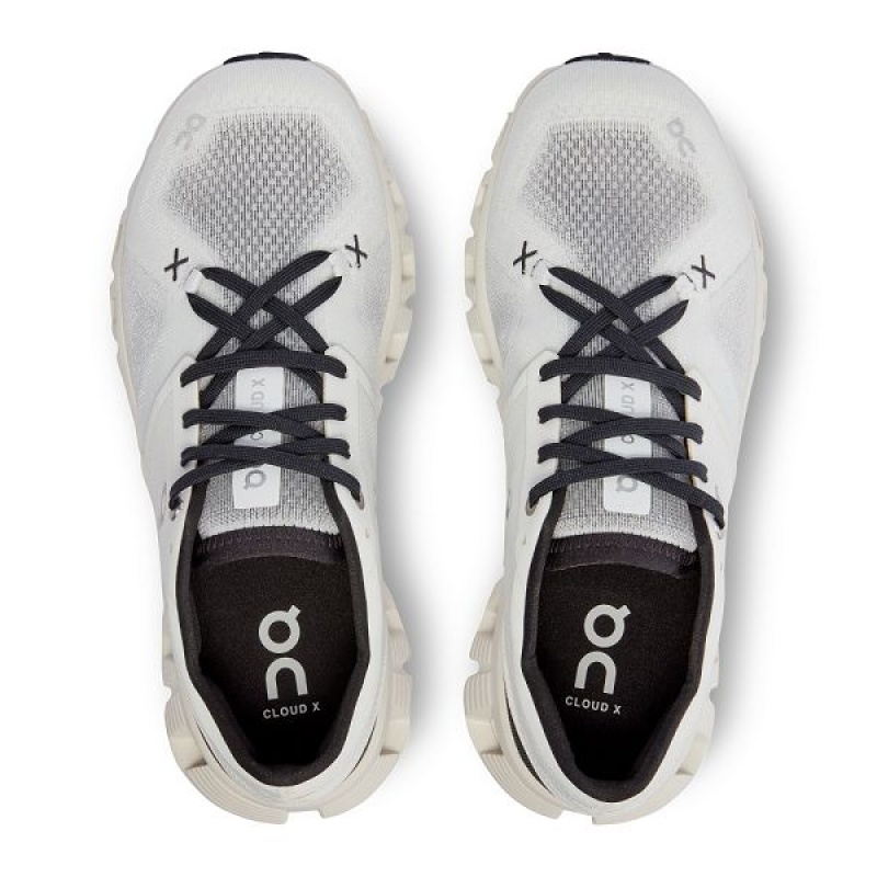 Women's On Running Cloud X 3 Road Running Shoes White / Black | 635847_MY