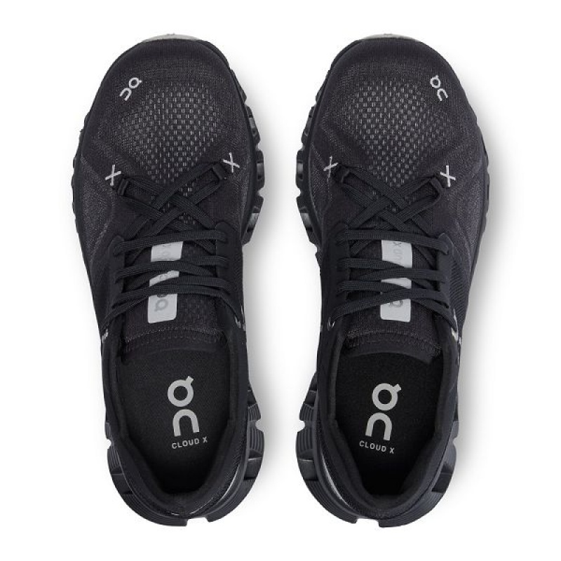 Women's On Running Cloud X 3 Road Running Shoes Black | 4192638_MY